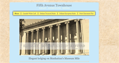 Desktop Screenshot of fifthavenuetownhouse.com